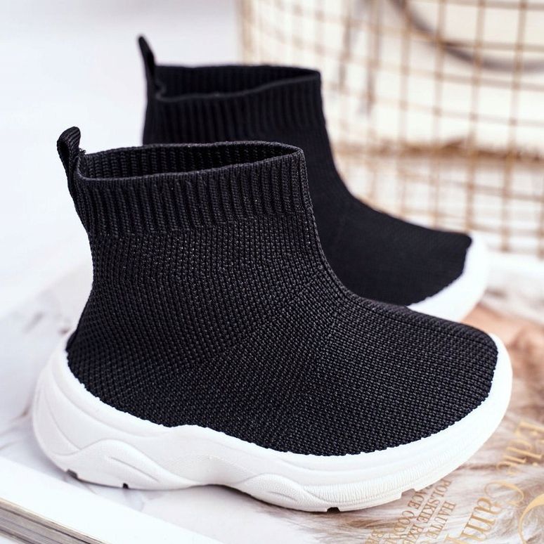 FRROCK Vysoké černé dětské sportovní boty Viki černá 2