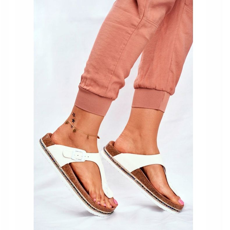 Dámské žabky Big Star White FF274631 bílý 2