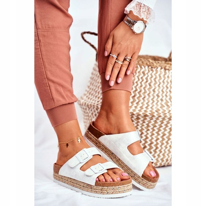 Dámské pantofle Big Star White FF274665 bílý 1