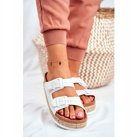 Dámské pantofle Big Star White FF274665 bílý 2