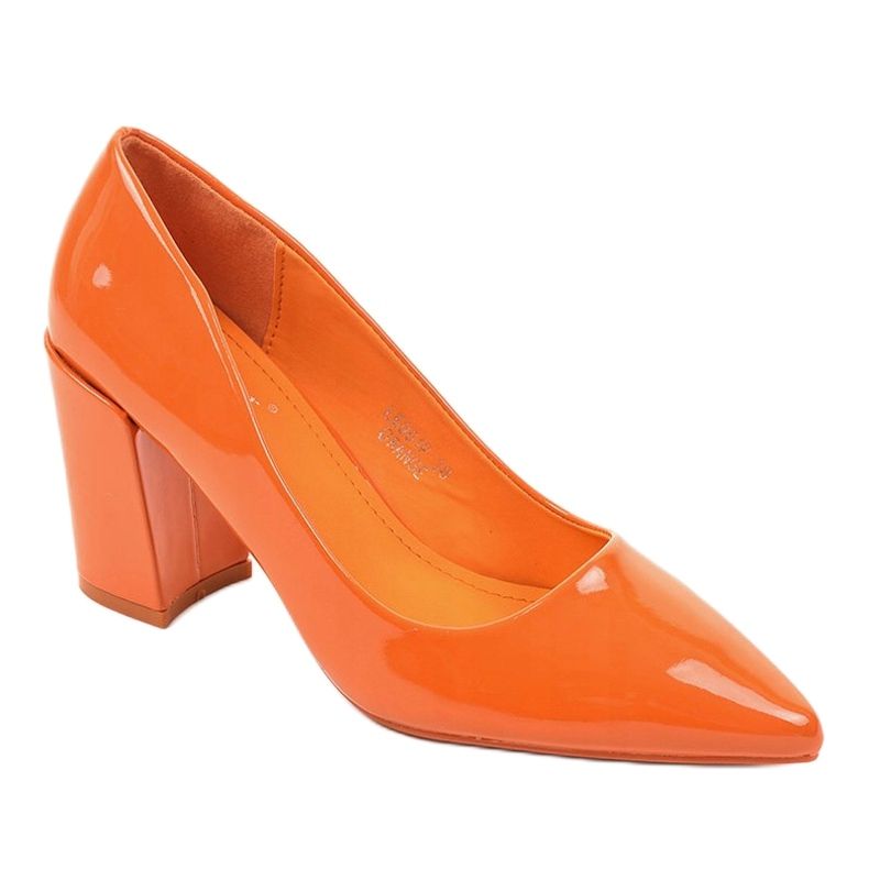 Oranžové pumpy na sloupku LE061P oranžový 1