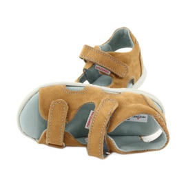 Sandály na suchý zip Mazurek 314 camel vícebarevný žluť 4