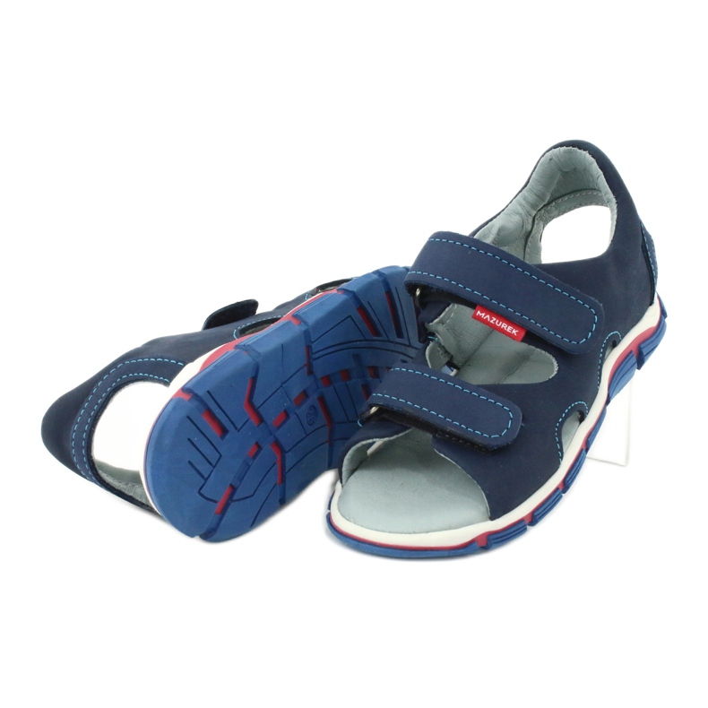 Sandály na suchý zip Mazurek 314 navy blue námořnická modř 4