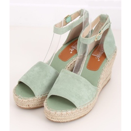 Espadrilky na klíncích máty TU147 zelené zelený 1