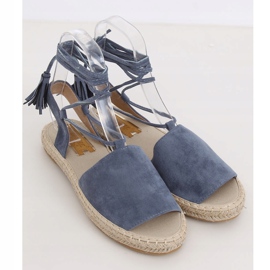 Modré dámské espadrilky BB25 Blue modrý 1