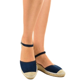 Tmavě modré espadrilky 3M85-18 námořnická modrá 1