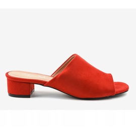 Červené sandály na vysokém podpatku 77-91 2