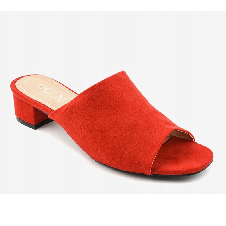 Červené sandály na vysokém podpatku 77-91 1