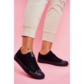 Dámské tenisky z nízkého materiálu Black Ecoma černý 1