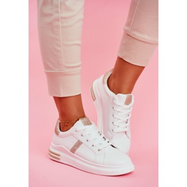 Dámské sportovní boty z bílého zlata s třpytkami Narval bílý žlutá 2