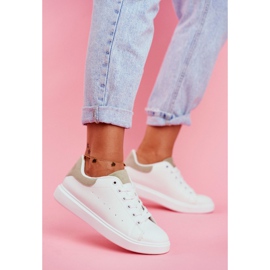 SEA Dámské sportovní boty bílé se zeleným podpatkem Milly bílý 2