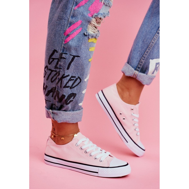 PS1 Dámské klasické růžové tenisky Omerta růžový 2