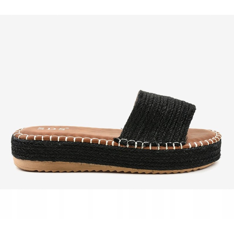 Černé pantofle espadrilky 7970-PL černá 2 Černé pantofle espadrilky 7970-PL černá 2