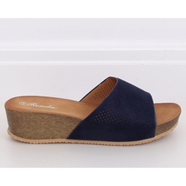 Tmavě modré pantofle 10-238 D.BLUE námořnická modř 1