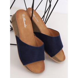 Tmavě modré pantofle 10-238 D.BLUE námořnická modrá 2