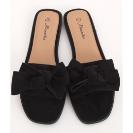 Černé dámské černé pantofle WL1607 Black černý 2