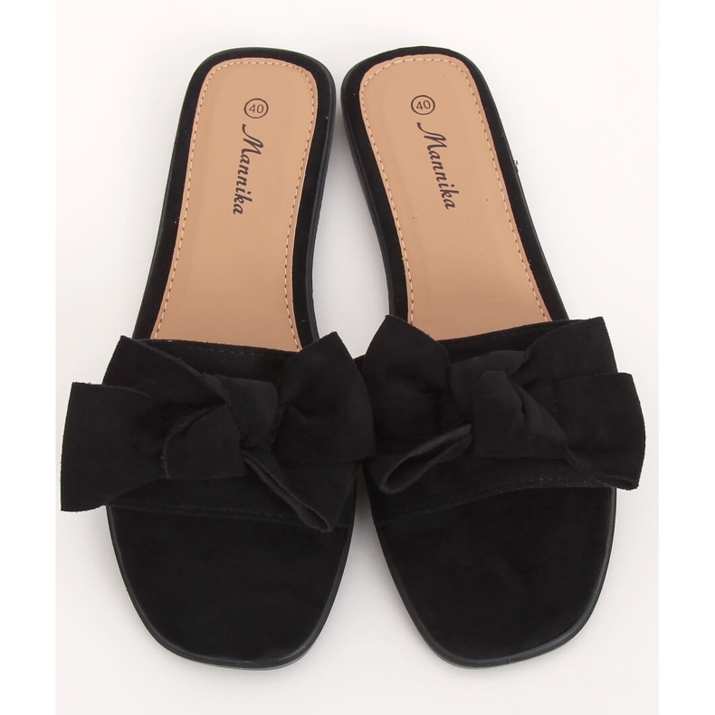 Černé dámské černé pantofle WL1607 Black černý 2
