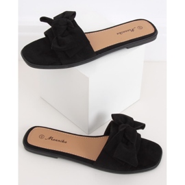 Černé dámské černé pantofle WL1607 Black černý 1