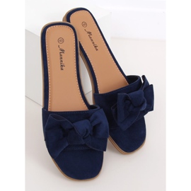 Tmavě modré dámské pantofle WL1607 Navy námořnická modř 2