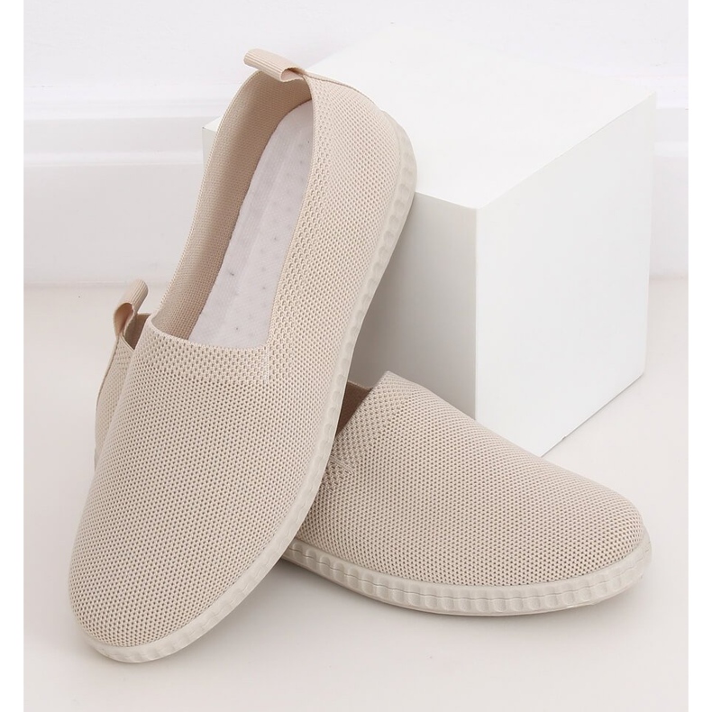 Béžové dámské béžové tenisky ZK118 béžový 2