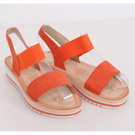 Oranžové dámské sandály E008 Orange pomerančový 1