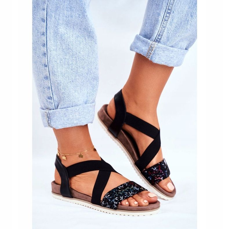 EVE Elegantní dámské sandály černé Morrin černá 1