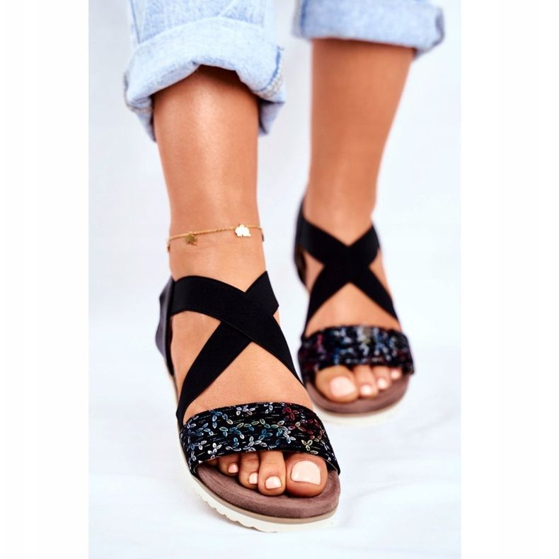 EVE Elegantní dámské sandály černé Morrin černá 2