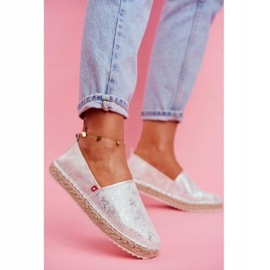 Dámské espadrilky, pletená podrážka Silver Big Star FF274A514 šedá 1