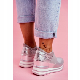 Dámská sportovní nazouvací obuv na klínku šedá Cold Play 1