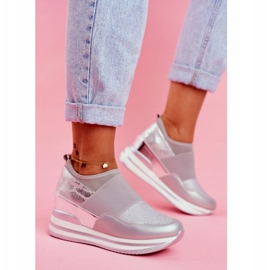 Dámská sportovní nazouvací obuv na klínku šedá Cold Play 2