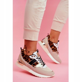 Dámské sportovní boty Béžová Leopard Himme béžový 1