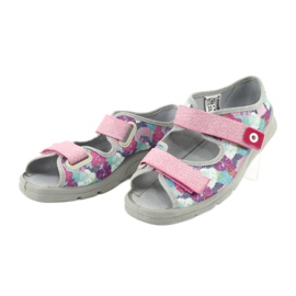 Dětská obuv Befado 969X149 růžový šedá vícebarevný 3