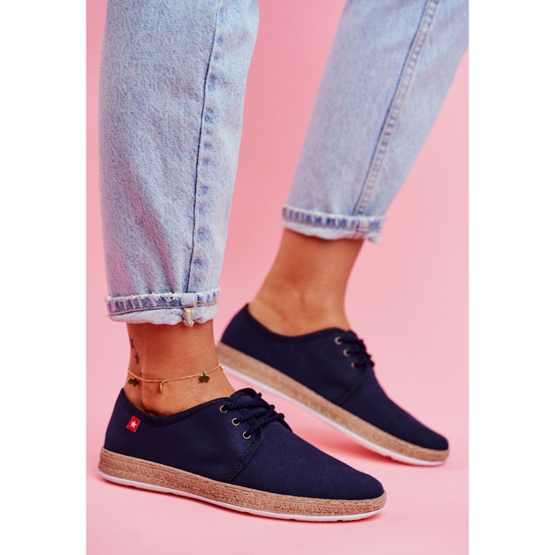 Dámské espadrilky Big Star Navy Blue FF276042 námořnická modř 1