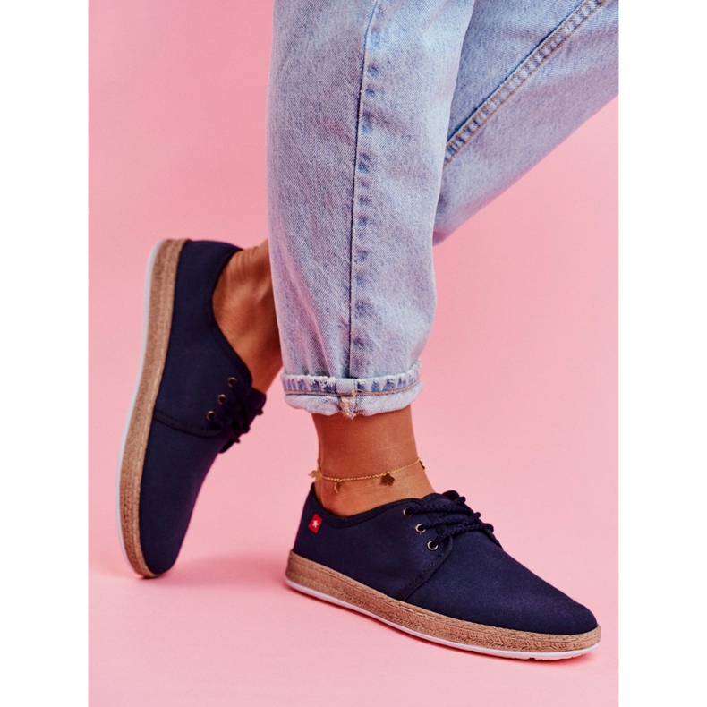 Dámské espadrilky Big Star Navy Blue FF276042 námořnická modrá 2