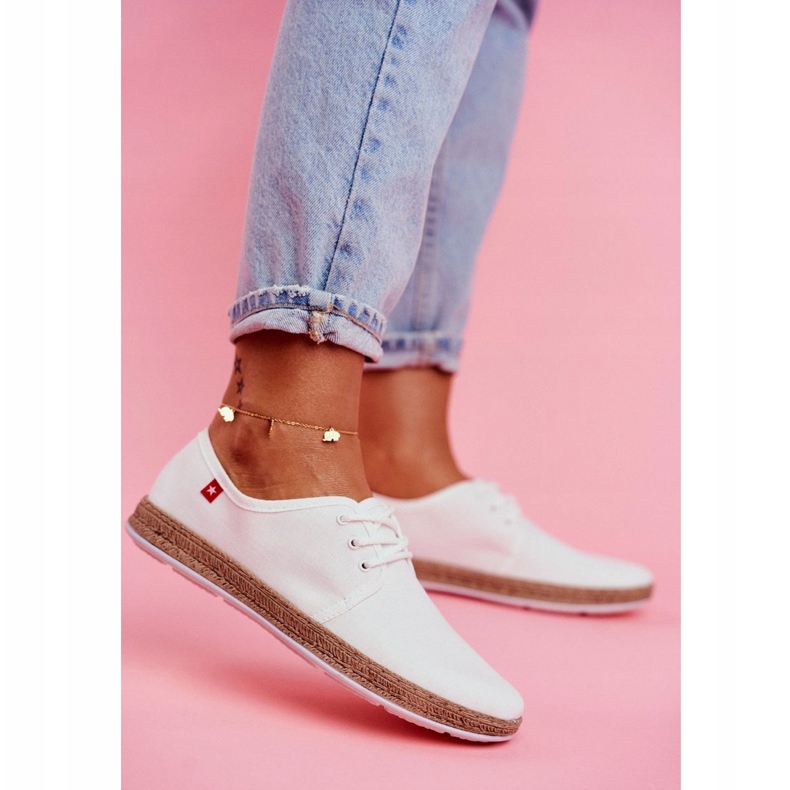 Dámské espadrilky Big Star White FF276043 bílý 1 Dámské espadrilky Big Star White FF276043 bílý 1