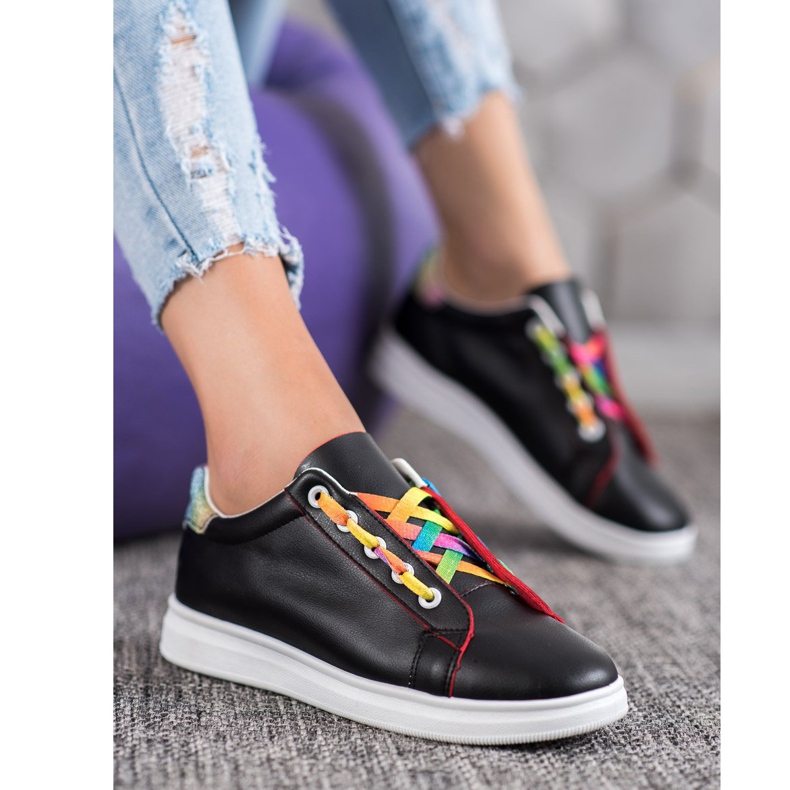 SHELOVET Módní sportovní obuv černá 1