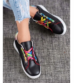 SHELOVET Módní sportovní obuv černá 2