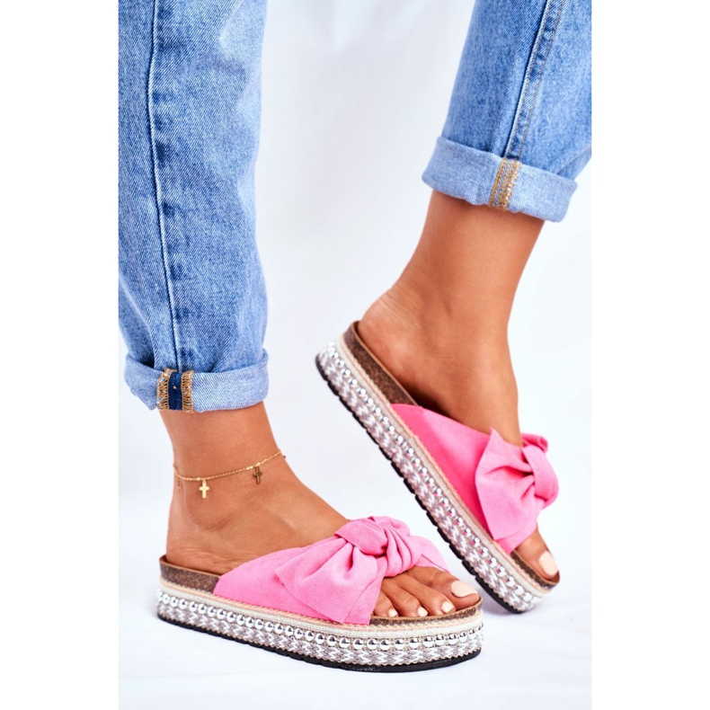 Dámské vysoké pantofle Fuchsia Mortigo růžový 1