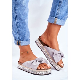 Dámské vysoké pantofle šedé Mortigo šedá 1