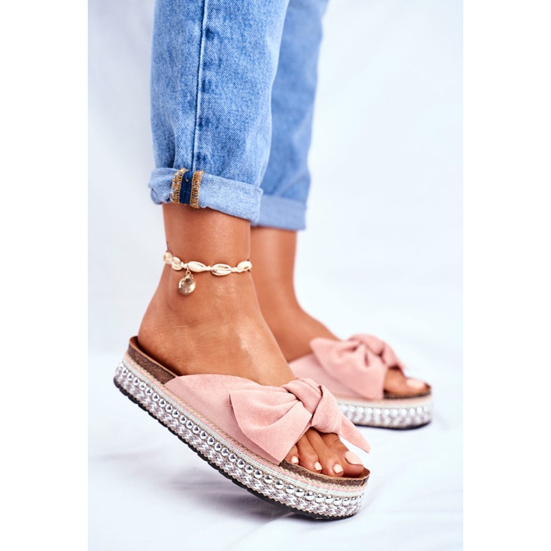 Dámské vysoké pantofle růžové Mortigo růžový 2 Dámské vysoké pantofle růžové Mortigo růžový 2