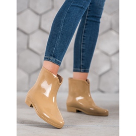 SHELOVET Galoše s ozdobným řetězem hnědý 2