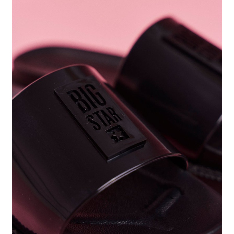 Dámské pantofle Big Star na černé platformě FF274813 černá 1