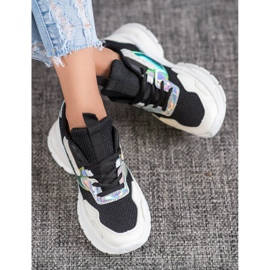 Mannika Módní tenisky se síťovinou černý 2