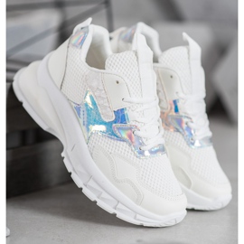 Mannika Módní tenisky se síťovinou bílý 2 Mannika Módní tenisky se síťovinou bílý 2