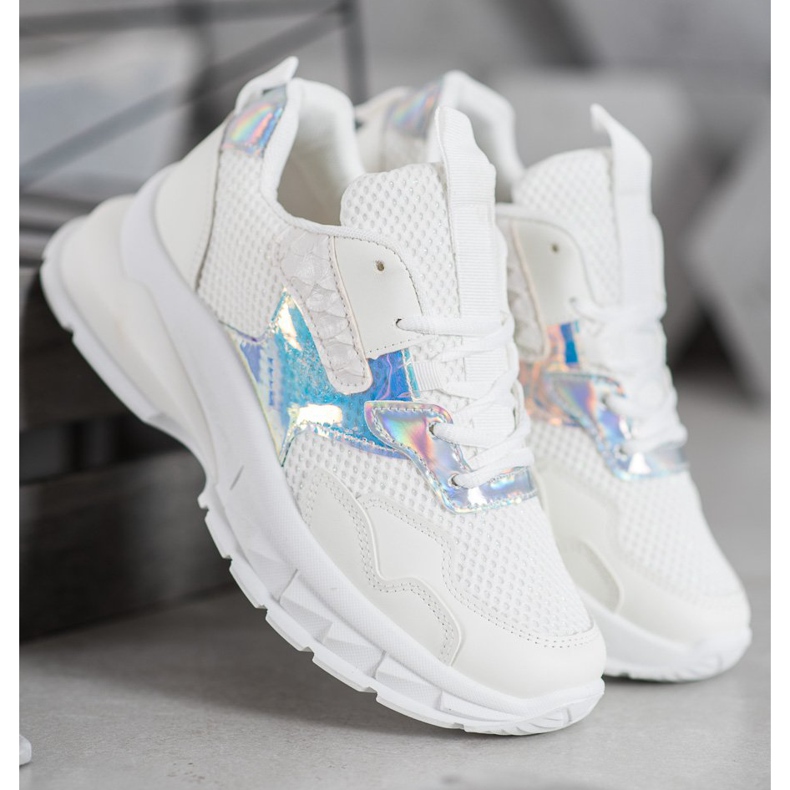 Mannika Módní tenisky se síťovinou bílý 2 Mannika Módní tenisky se síťovinou bílý 2