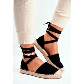 SEA Dámské espadrilky, svázané lnem, Black Bonjour černý 1