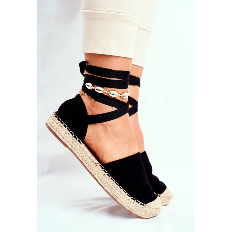 SEA Dámské espadrilky, svázané lnem, Black Bonjour černá 2