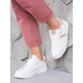 SHELOVET Sportovní obuv se třpytkami bílý 2