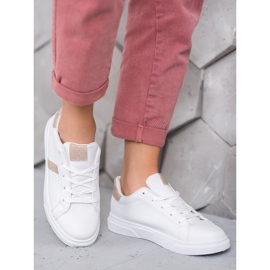 SHELOVET Sportovní obuv se třpytkami bílý 1