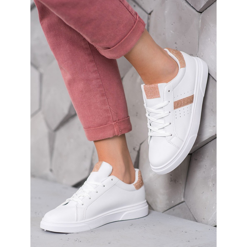 SHELOVET Sportovní obuv se třpytkami bílý 2